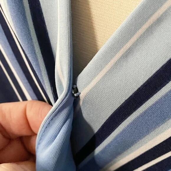 LANE BRYANT BLUE striped, floral faux wrap MAXI DRESS plus SIZE‎ 26 - Picture 6 of 11